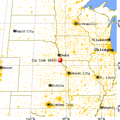 Nebraska City, NE (68410) map from a distance