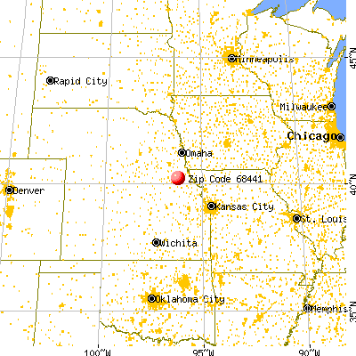 Steinauer, NE (68441) map from a distance