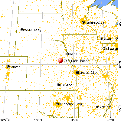 Wilber, NE (68465) map from a distance