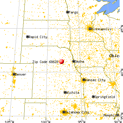 Clarks, NE (68628) map from a distance