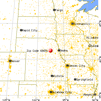 Osceola, NE (68651) map from a distance
