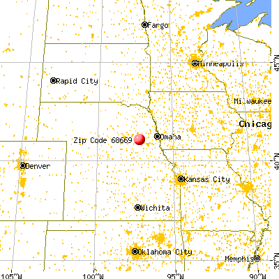 Ulysses, NE (68669) map from a distance
