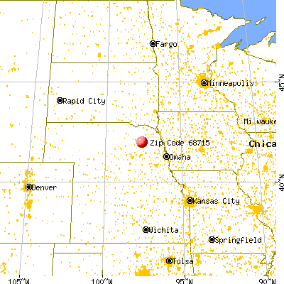 Battle Creek, NE (68715) map from a distance