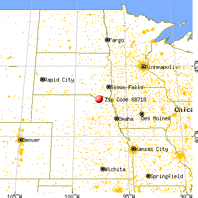 Bloomfield, NE (68718) map from a distance