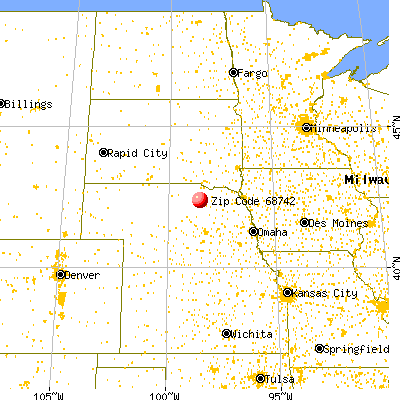 Inman, NE (68742) map from a distance