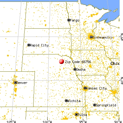 Neligh, NE (68756) map from a distance