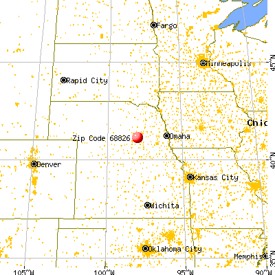 Central City, NE (68826) map from a distance