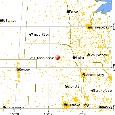 Farwell, NE (68838) map from a distance