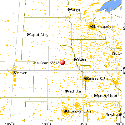 Hampton, NE (68843) map from a distance