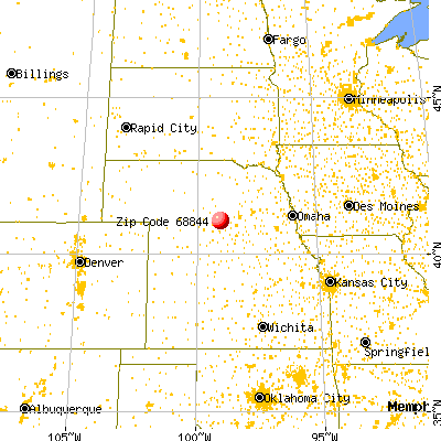 Hazard, NE (68844) map from a distance