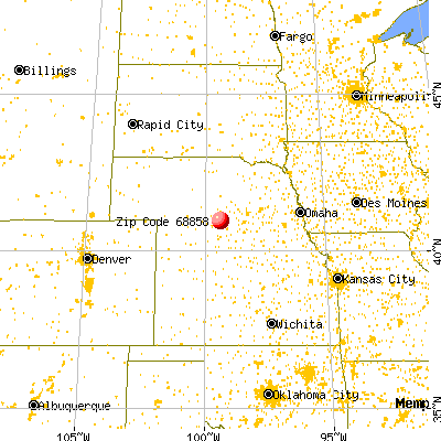 Miller, NE (68858) map from a distance