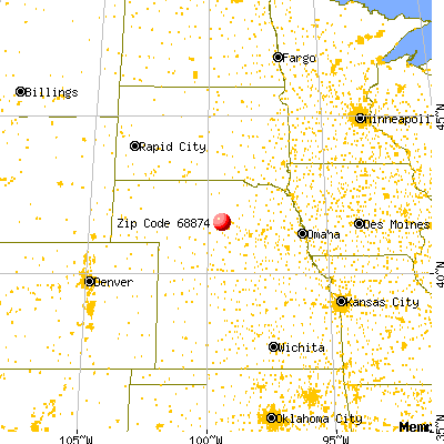 Sargent, NE (68874) map from a distance