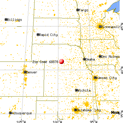 Sumner, NE (68878) map from a distance