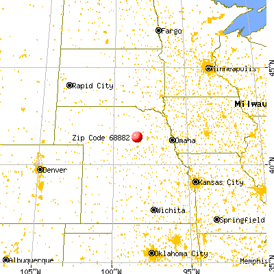 Wolbach, NE (68882) map from a distance