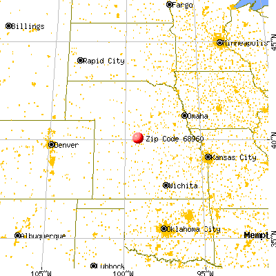 Naponee, NE (68960) map from a distance