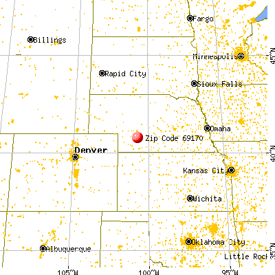 Wellfleet, NE (69170) map from a distance