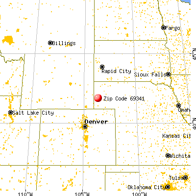 Gering, NE (69341) map from a distance