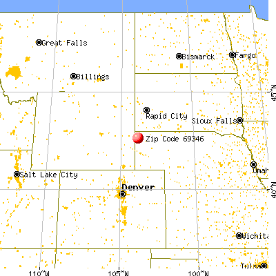 Harrison, NE (69346) map from a distance