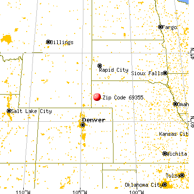 Melbeta, NE (69355) map from a distance