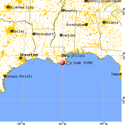 Grand Isle, LA (70358) map from a distance