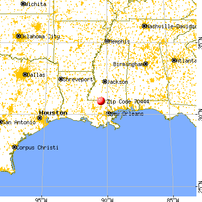 Kentwood, LA (70444) map from a distance