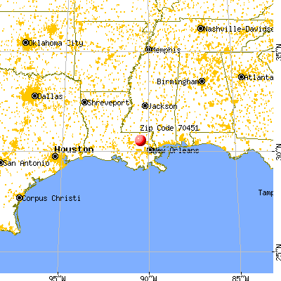 Natalbany, LA (70451) map from a distance