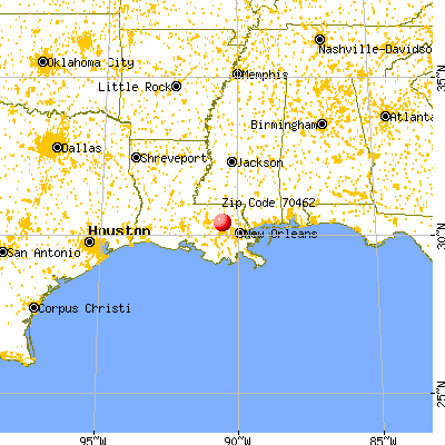 Killian, LA (70462) map from a distance