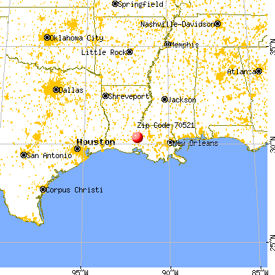 Cecilia, LA (70521) map from a distance