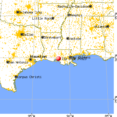 Charenton, LA (70523) map from a distance