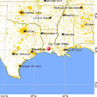 Jennings, LA (70546) map from a distance