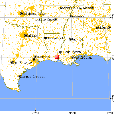 Maurice, LA (70555) map from a distance