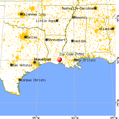 Youngsville, LA (70592) map from a distance
