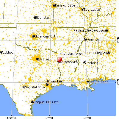 Benton, LA (71006) map from a distance