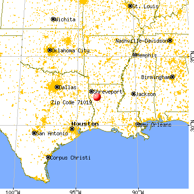 Martin, LA (71019) map from a distance