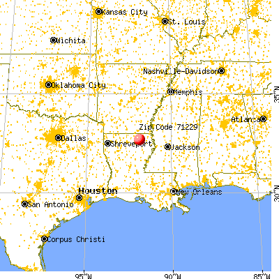 Collinston, LA (71229) map from a distance