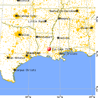 Melville, LA (71353) map from a distance