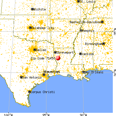 Belmont, LA (71450) map from a distance
