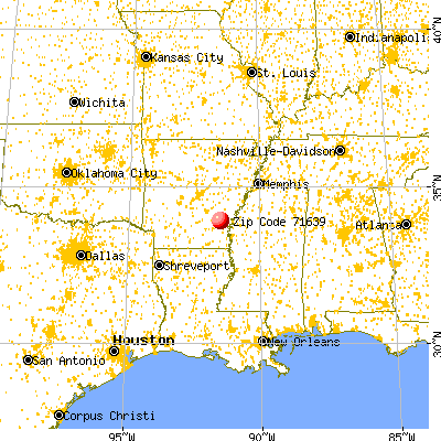 Dumas, AR (71639) map from a distance