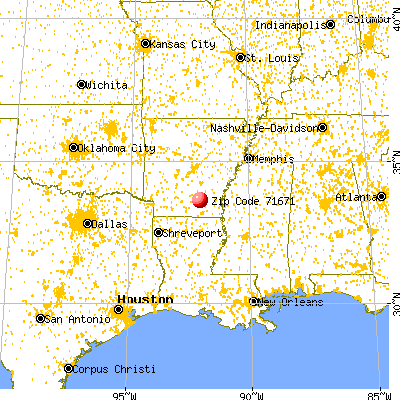 Warren, AR (71671) map from a distance
