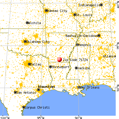 Calion, AR (71724) map from a distance