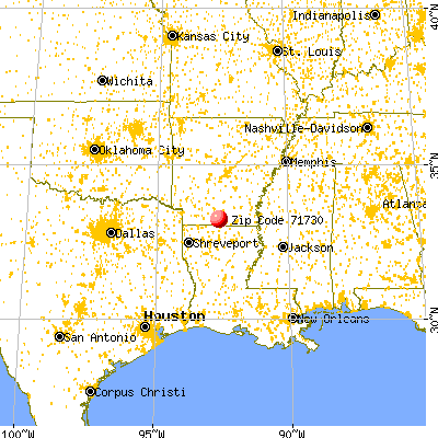 El Dorado, AR (71730) map from a distance