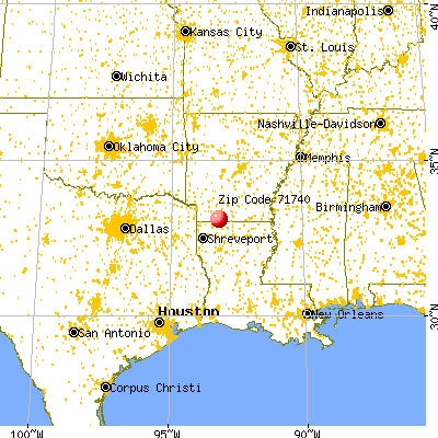 Emerson, AR (71740) map from a distance