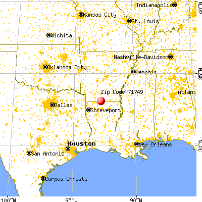 Junction City, AR (71749) map from a distance