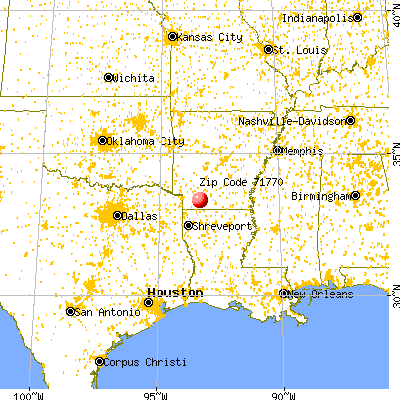 Waldo, AR (71770) map from a distance