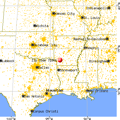 Hope, AR (71801) map from a distance