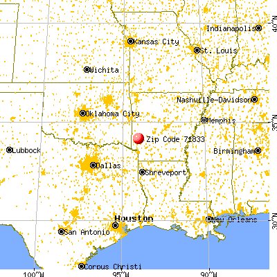 Dierks, AR (71833) map from a distance