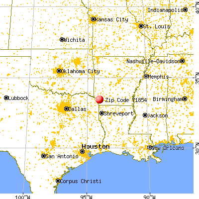 Texarkana, AR (71854) map from a distance