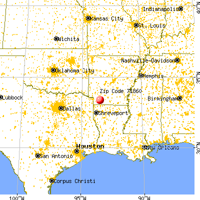 Stamps, AR (71860) map from a distance