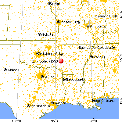 Mena, AR (71953) map from a distance