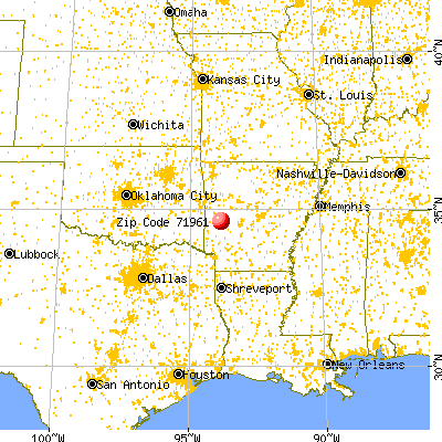 Oden, AR (71961) map from a distance